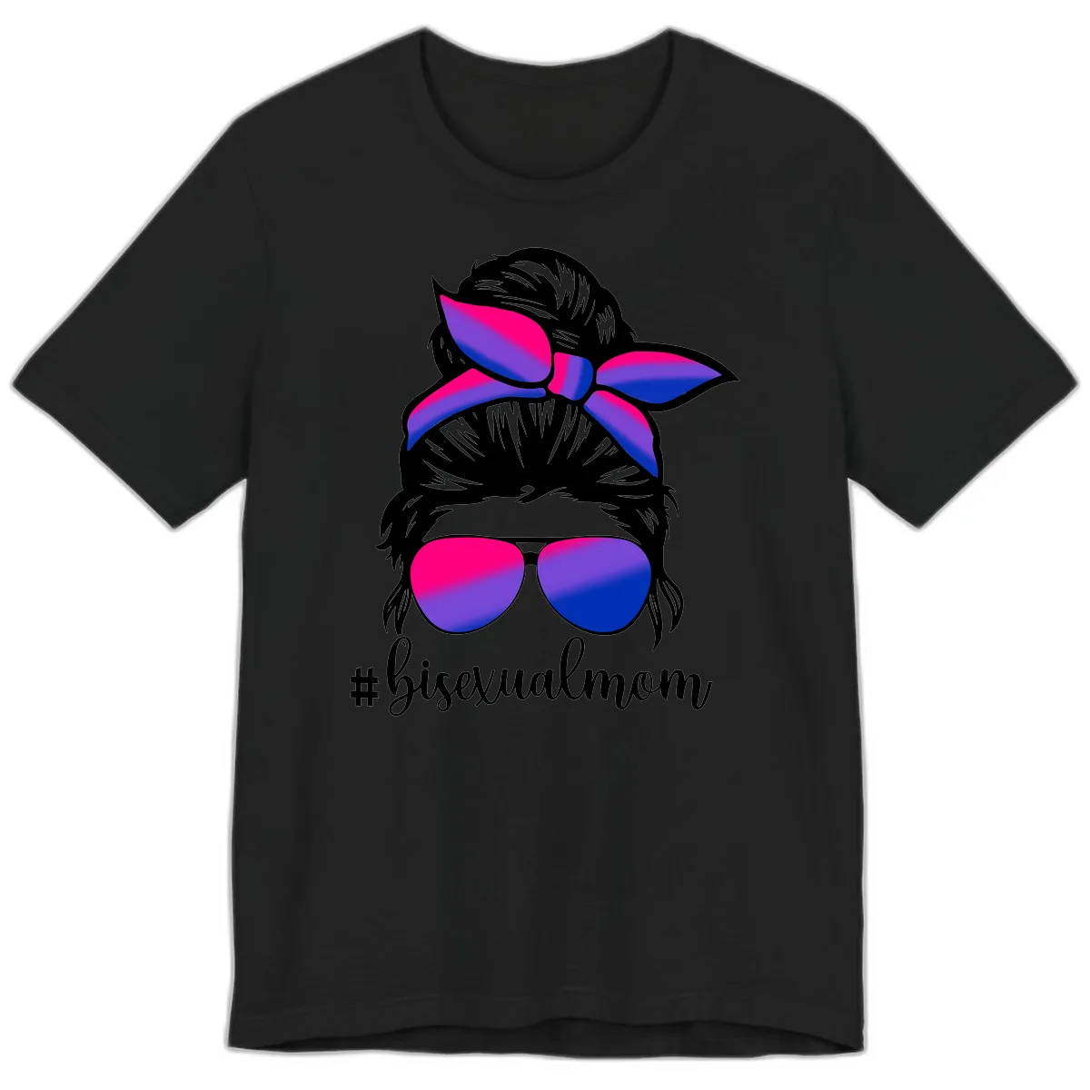 Bisexual Mom Pride Premium T-Shirt in Black