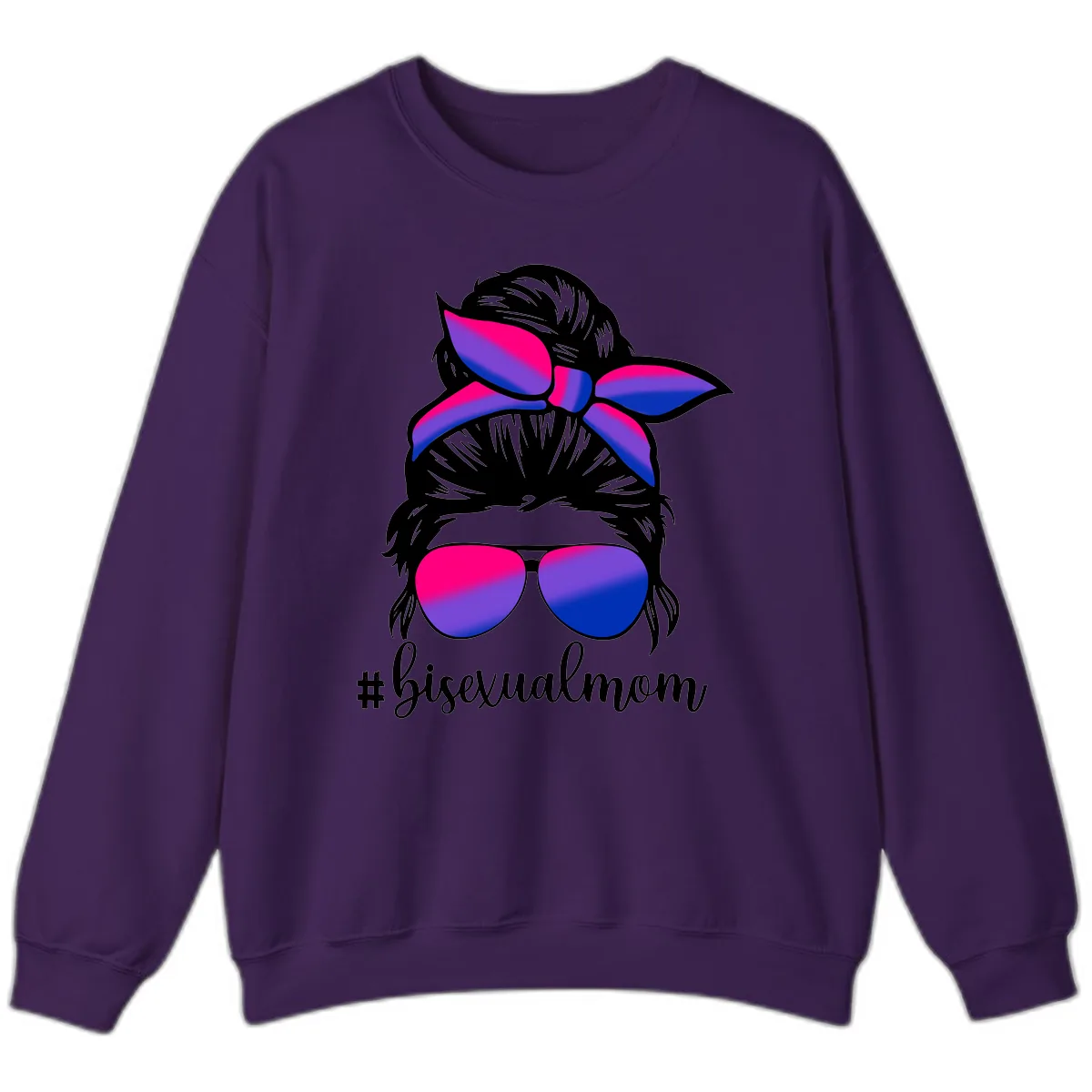 Bisexual Mom Pride Sweatshirt in Purple