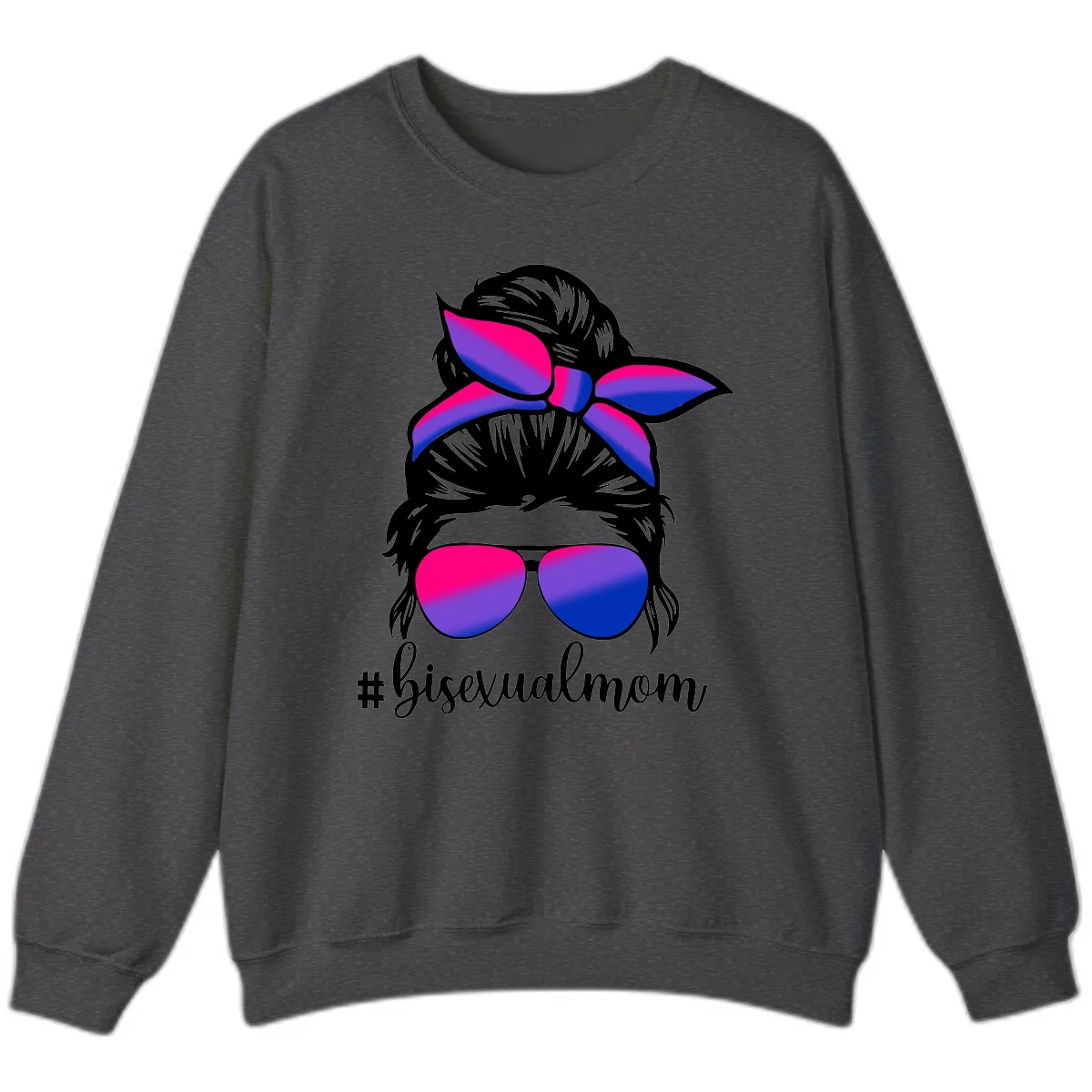 Bisexual Mom Pride Sweatshirt in Dark Heather