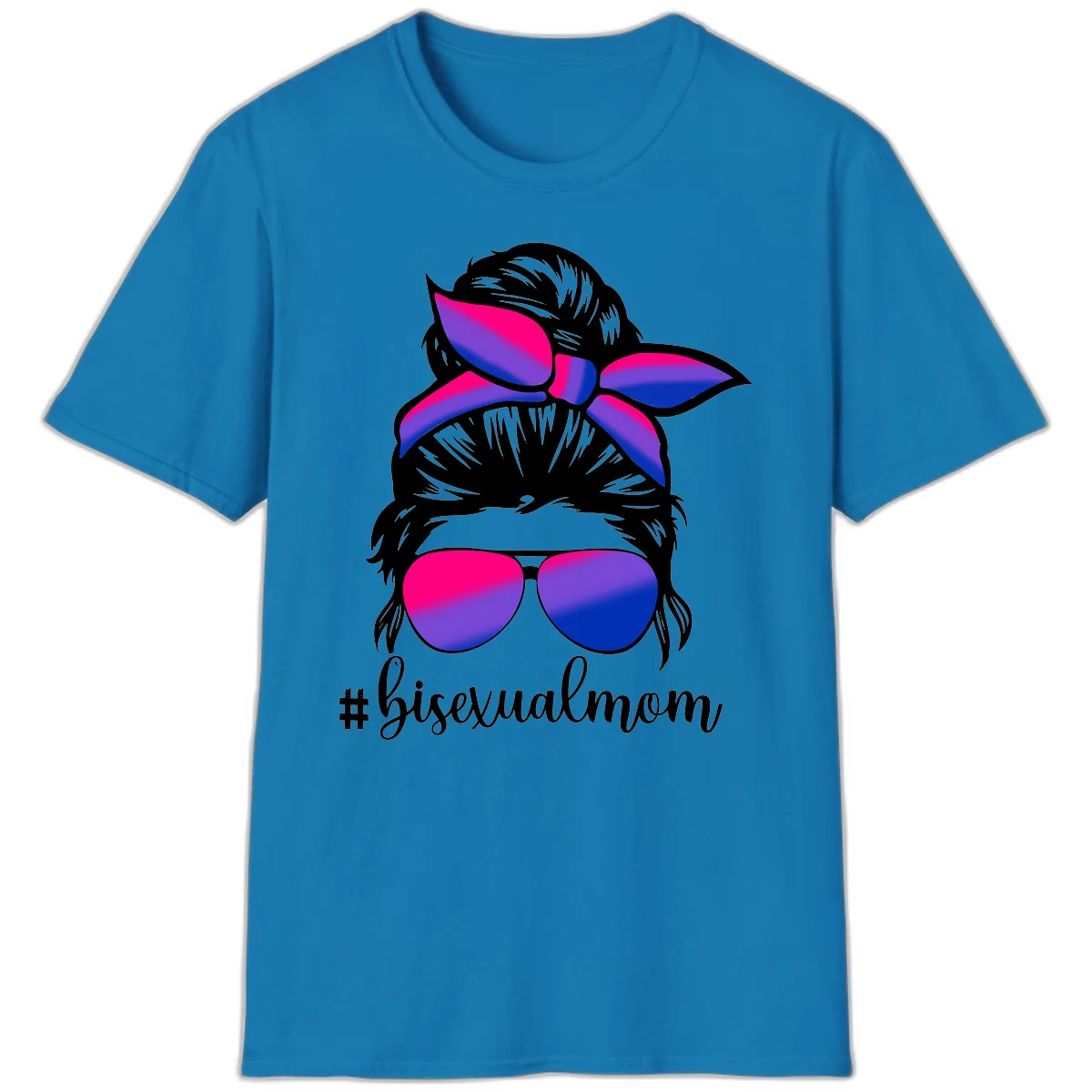 Bisexual Mom Pride T-Shirt in Sapphire