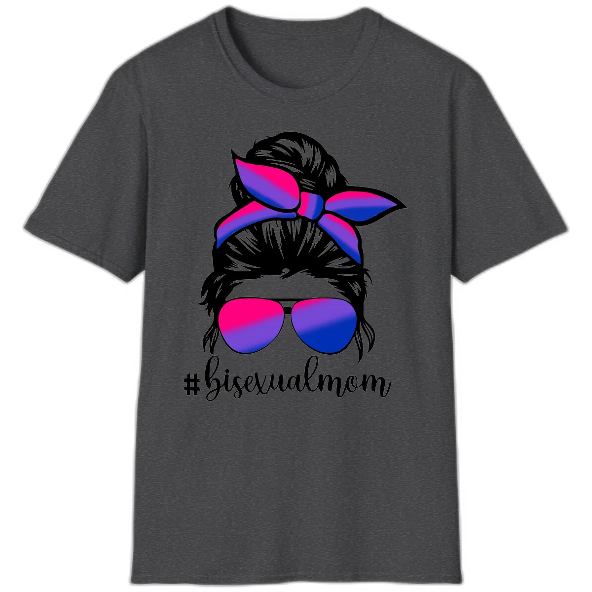 Bisexual Mom Pride T-Shirt in Dark Heather