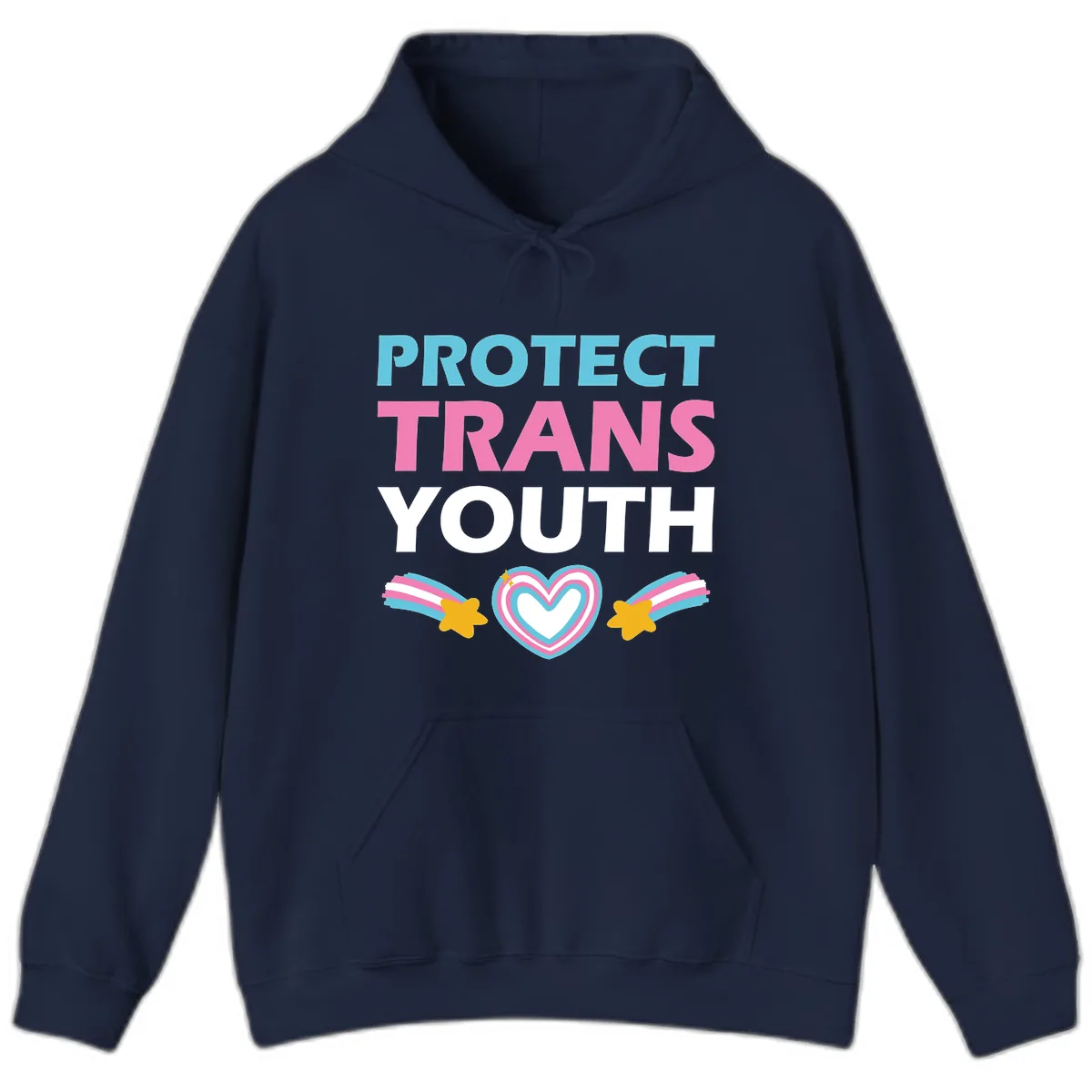 Protect Trans Youth Hoodie in Navy