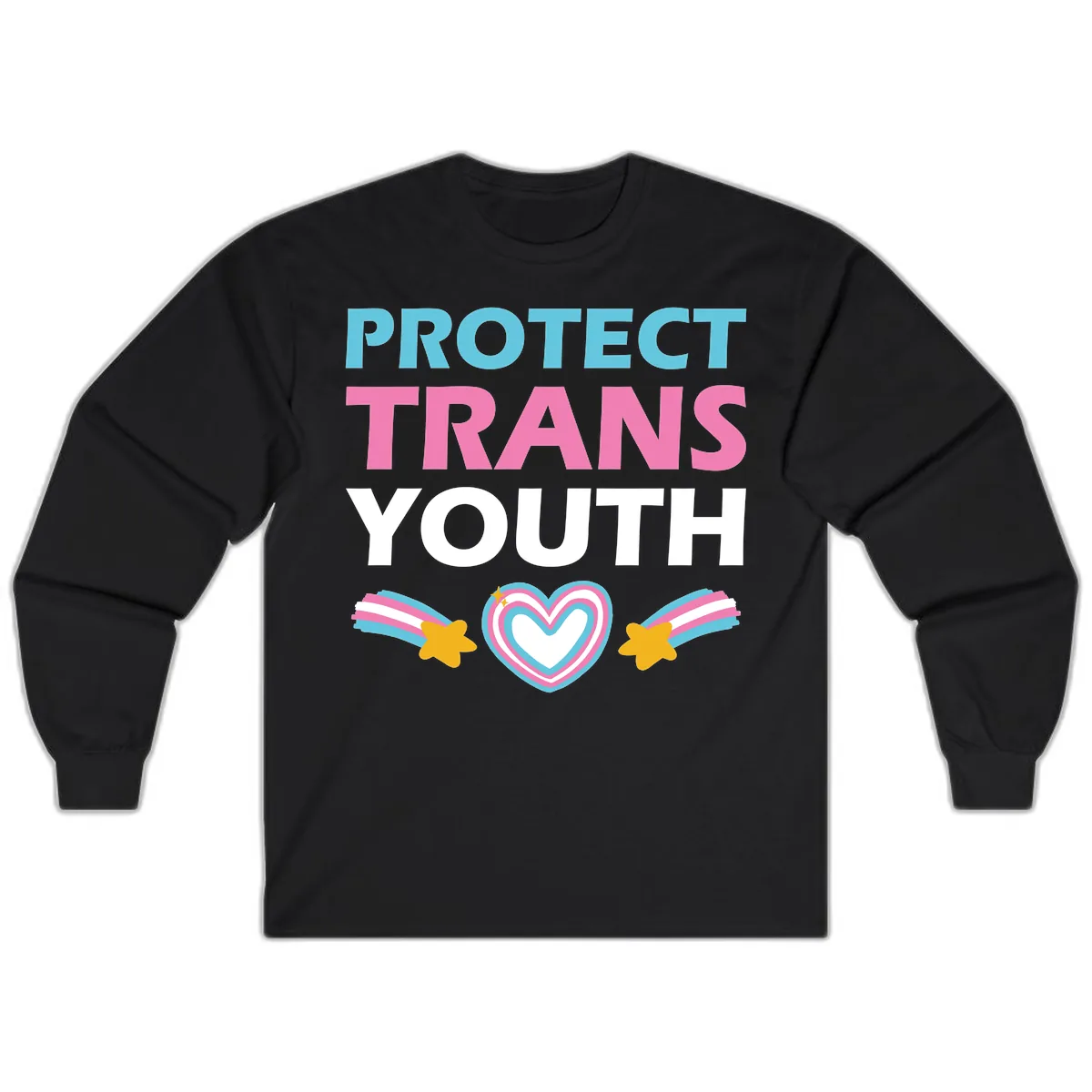 Protect Trans Youth Long Sleeve in Black