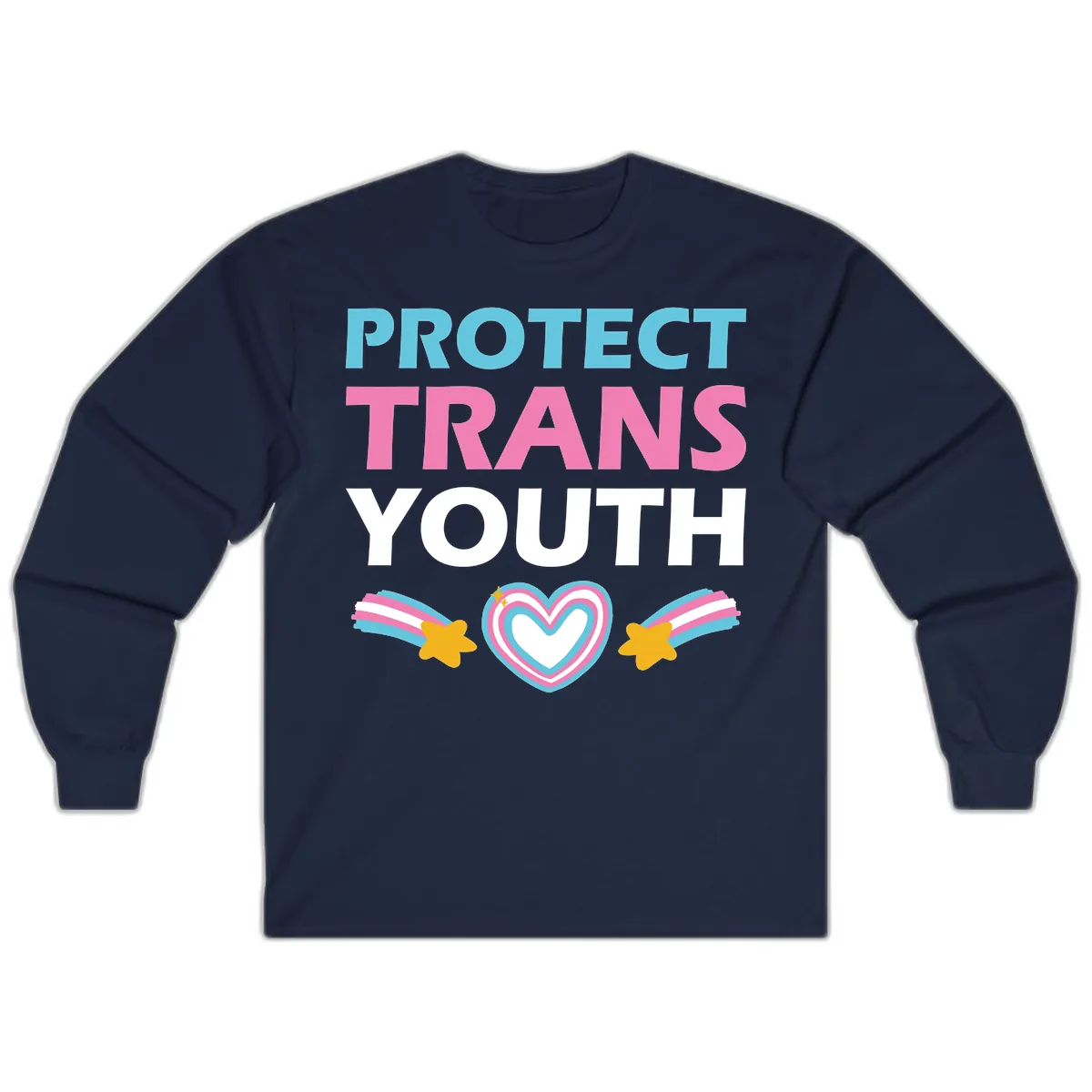 Protect Trans Youth Long Sleeve in Navy