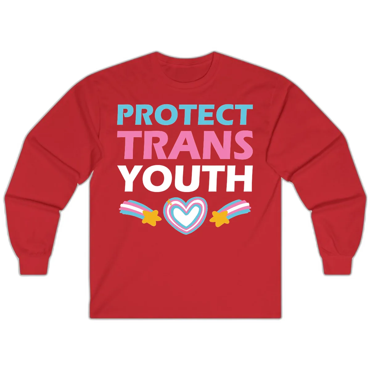 Protect Trans Youth Long Sleeve in Red