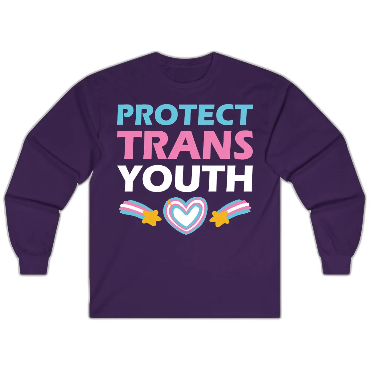 Protect Trans Youth Long Sleeve in Purple