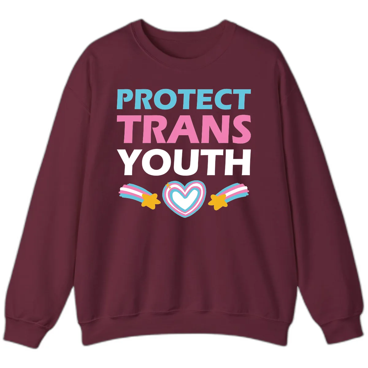 Protect Trans Youth Sweatshirt in Maroon