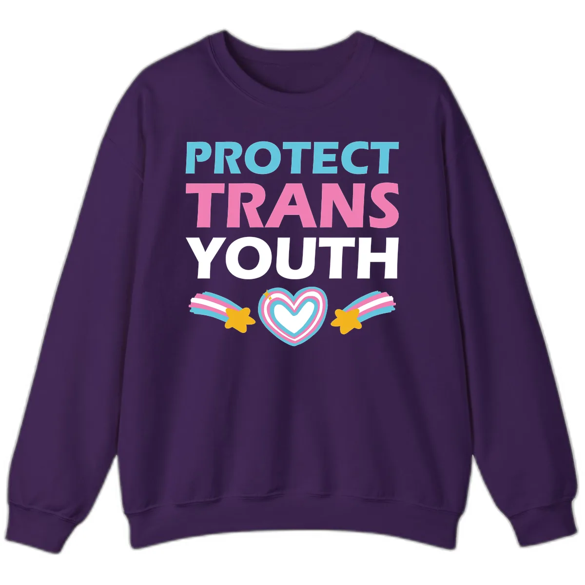 Protect Trans Youth Sweatshirt in Purple