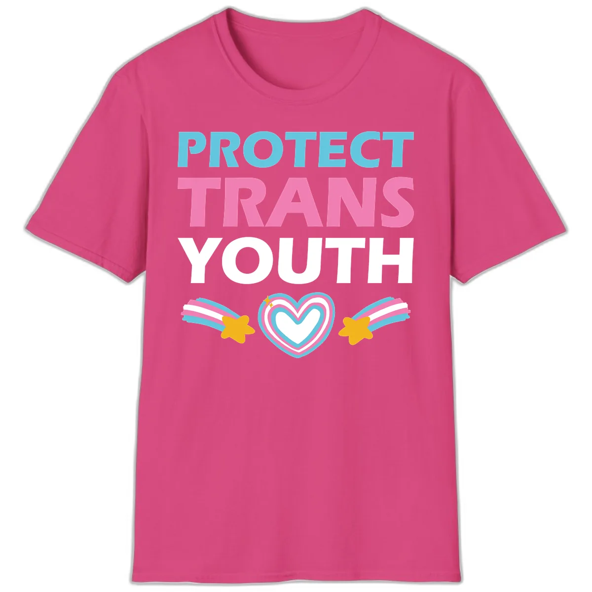 Protect Trans Youth T-Shirt in Heliconia