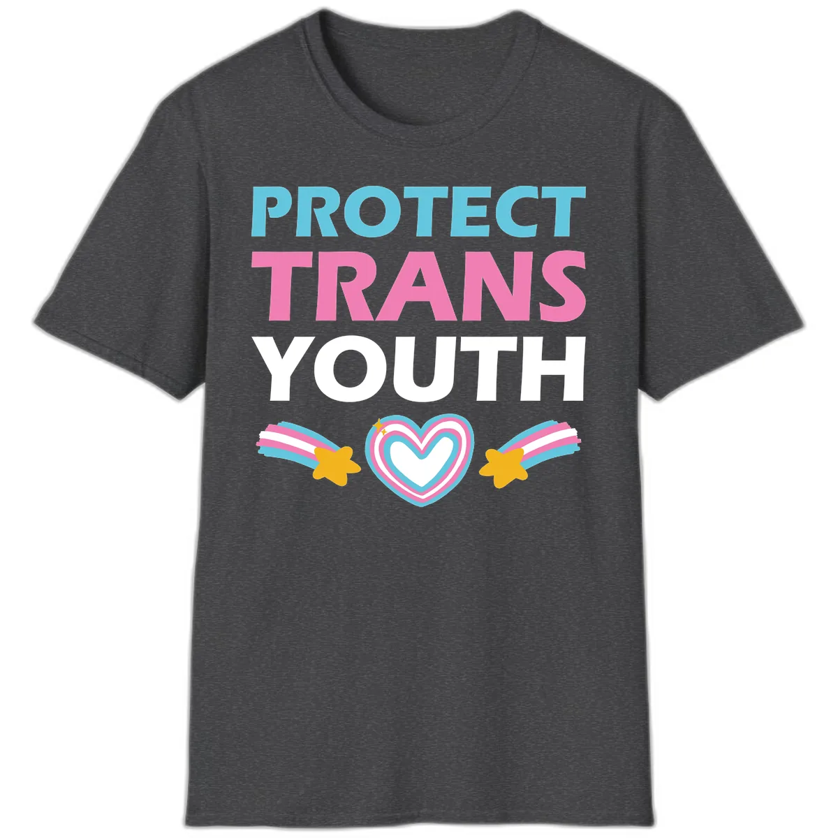 Protect Trans Youth T-Shirt in Dark Heather