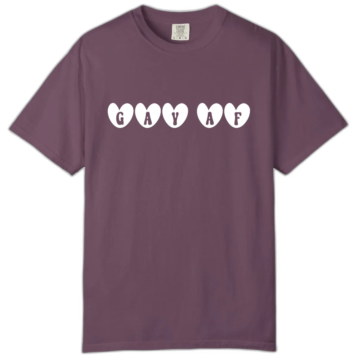 Gay AF Pride Hearts Comfort Color in Berry