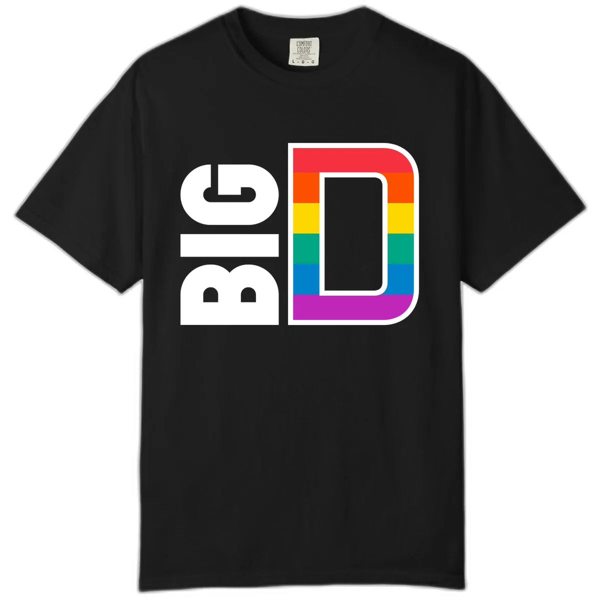 Rainbow Pride Flag Design Comfort Color in Black