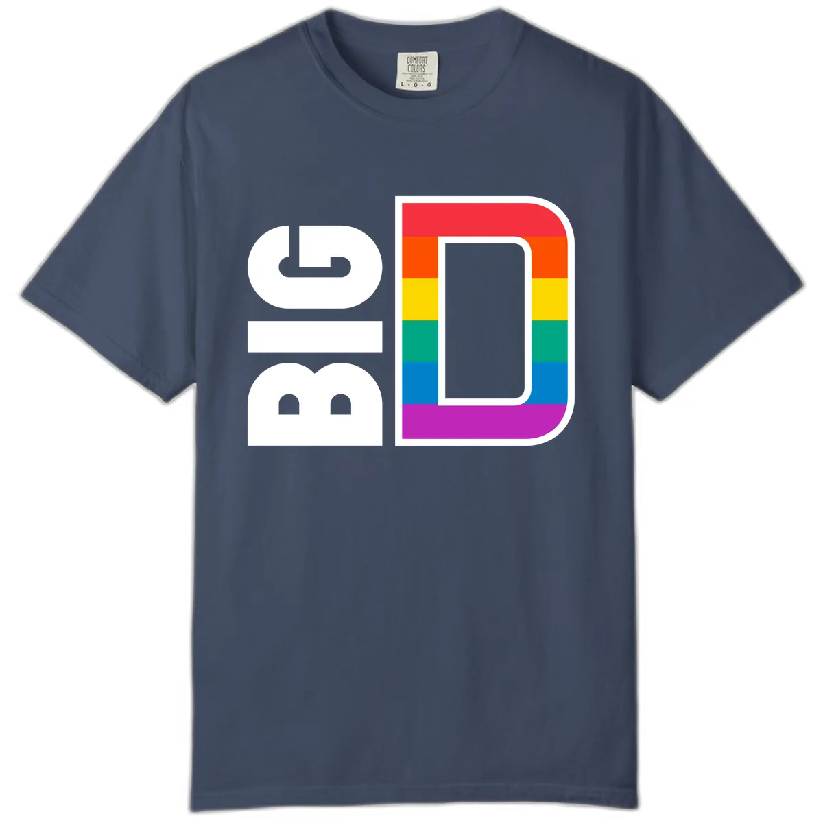 Rainbow Pride Flag Design Comfort Color in Midnight