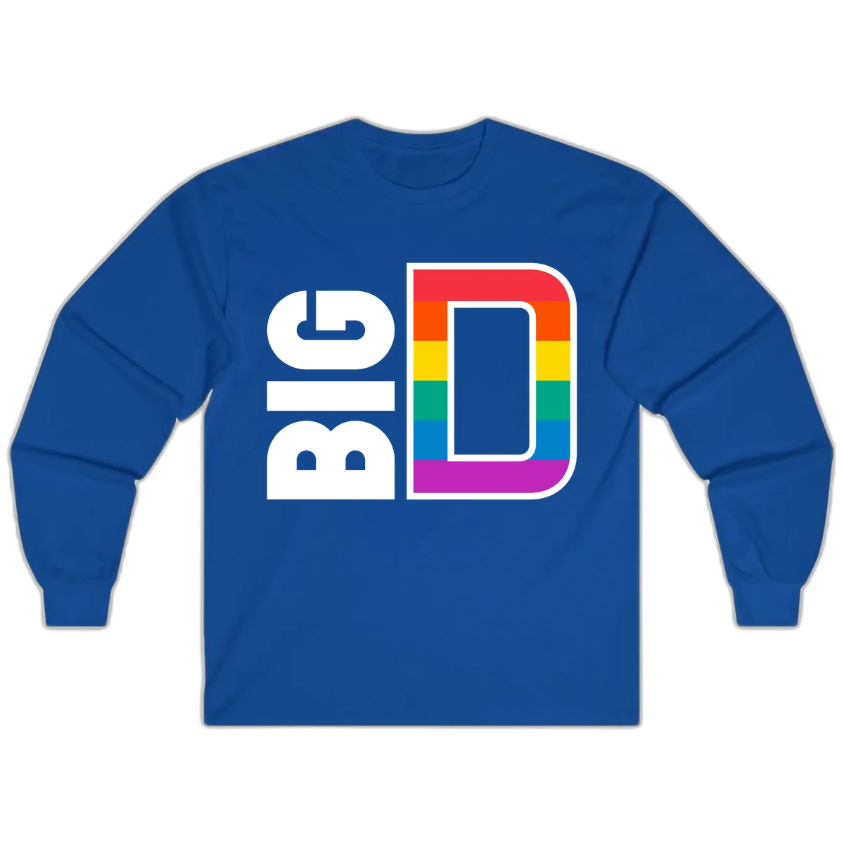 Rainbow Pride Flag Design Long Sleeve in Royal