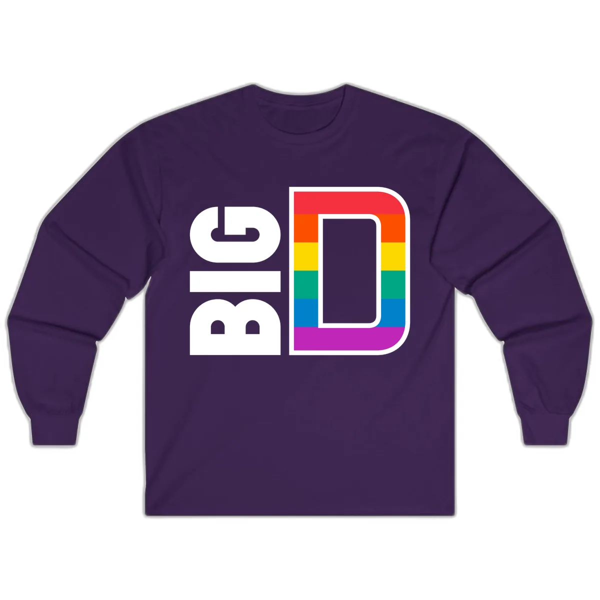 Rainbow Pride Flag Design Long Sleeve in Purple