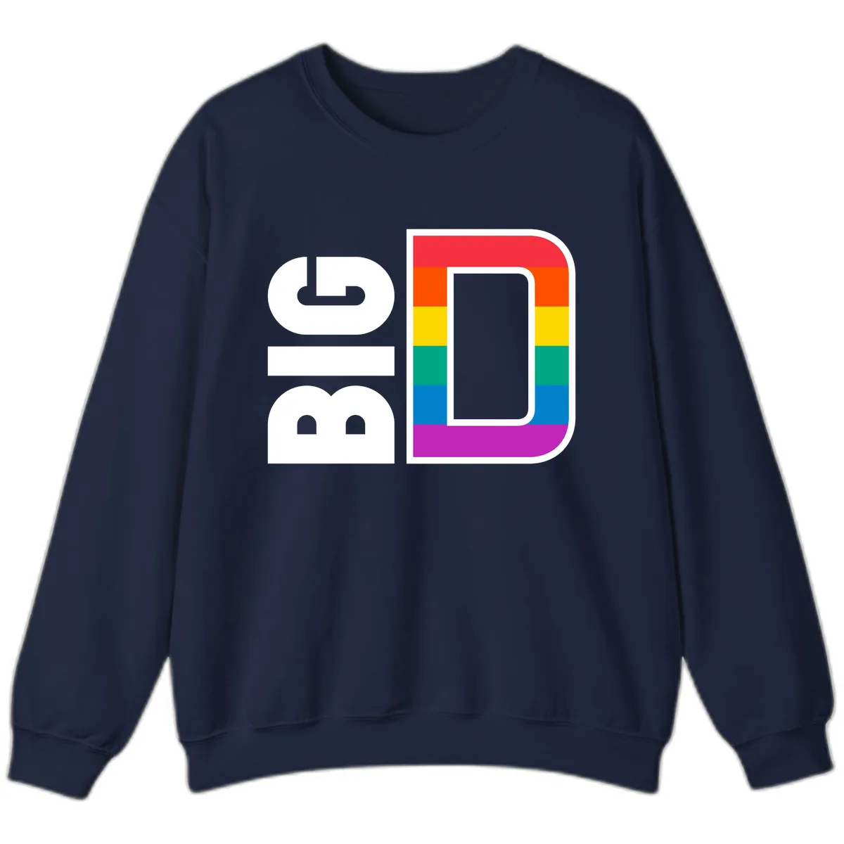 Rainbow Pride Flag Design Sweatshirt in Navy
