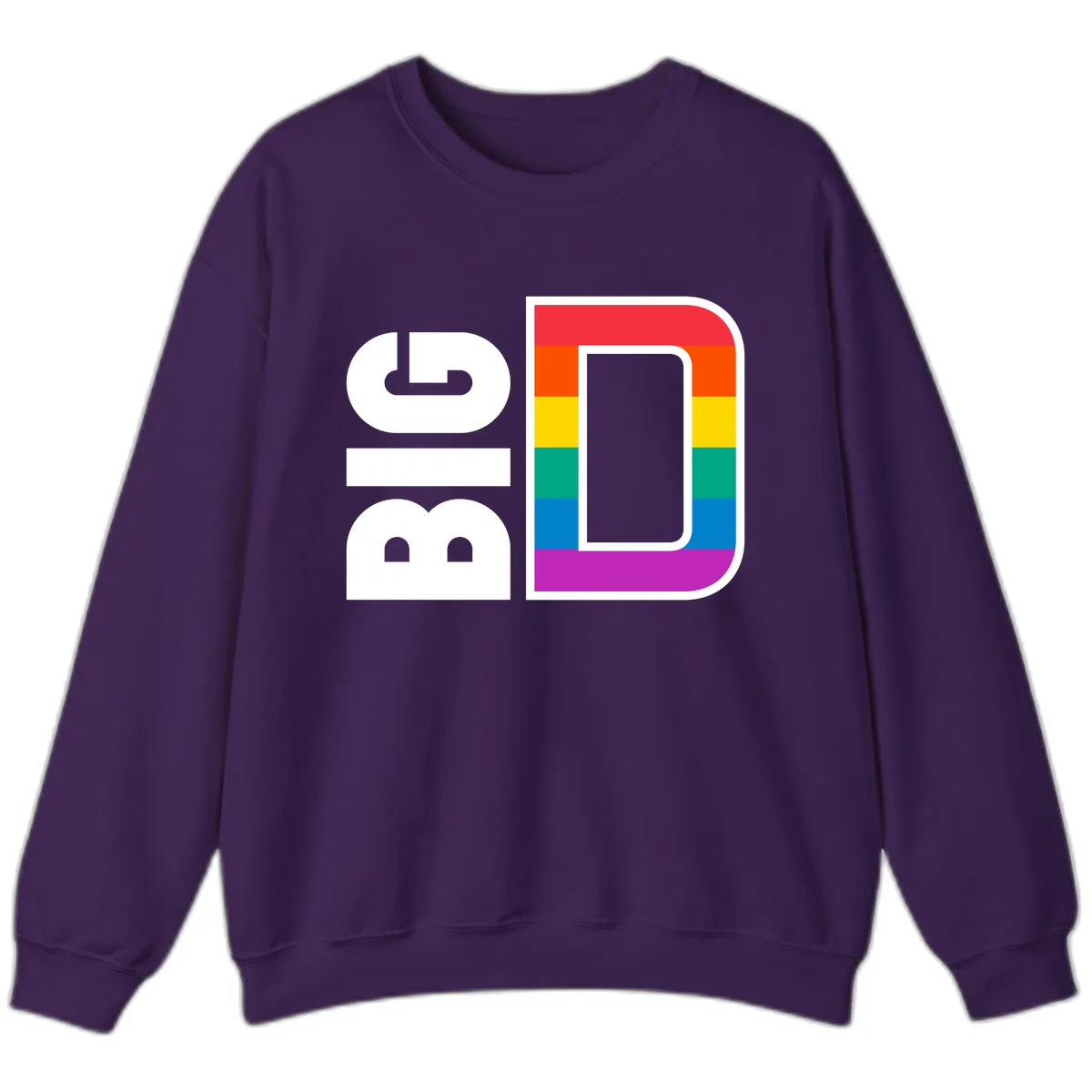 Rainbow Pride Flag Design Sweatshirt in Purple