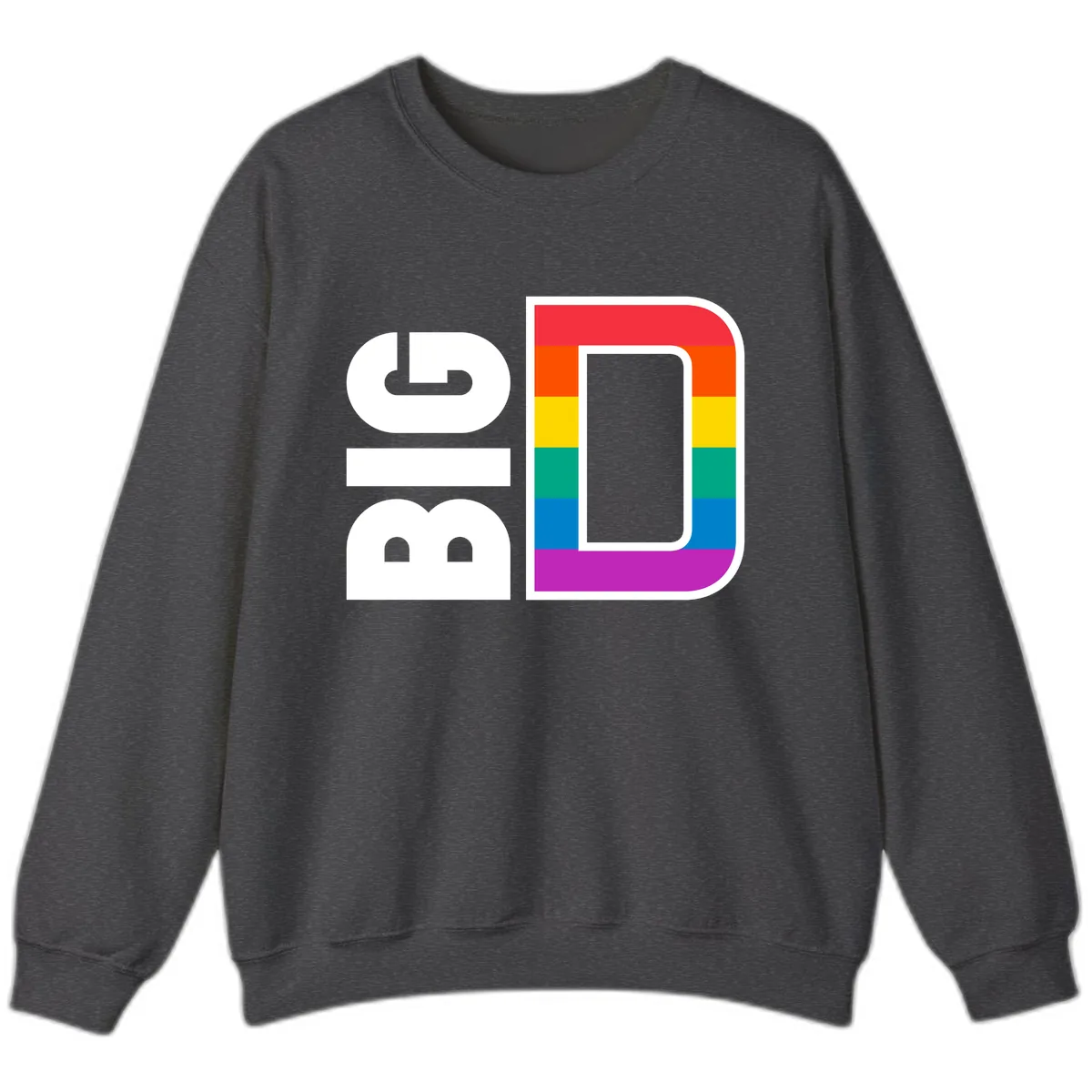 Rainbow Pride Flag Design Sweatshirt in Dark Heather