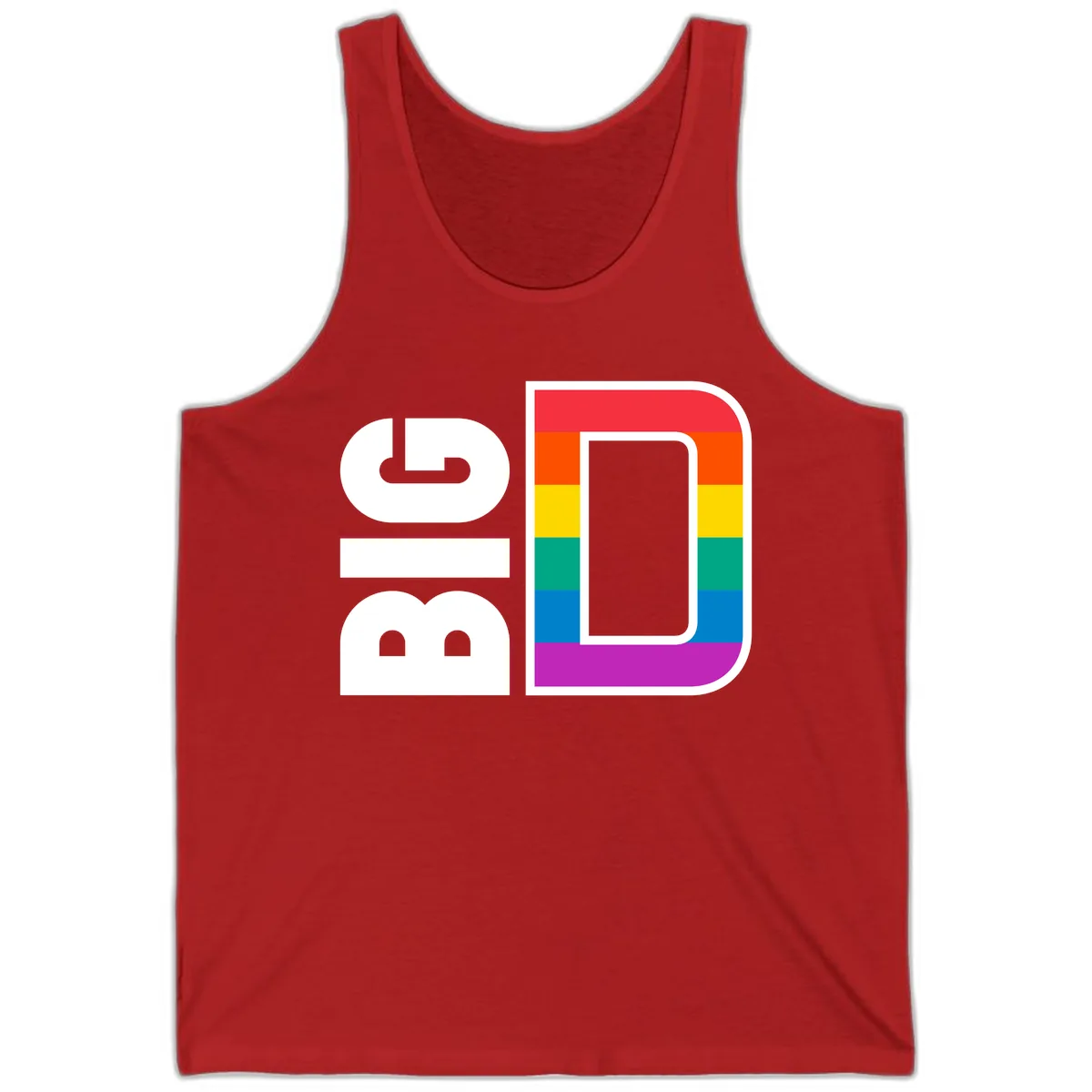 Rainbow Pride Flag Design Tank in Red