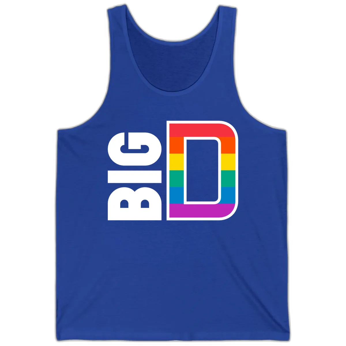 Rainbow Pride Flag Design Tank in True Royal