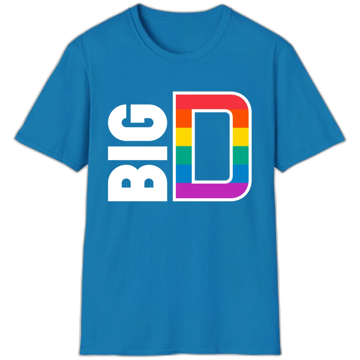 Rainbow Pride Flag Design T-Shirt in Sapphire
