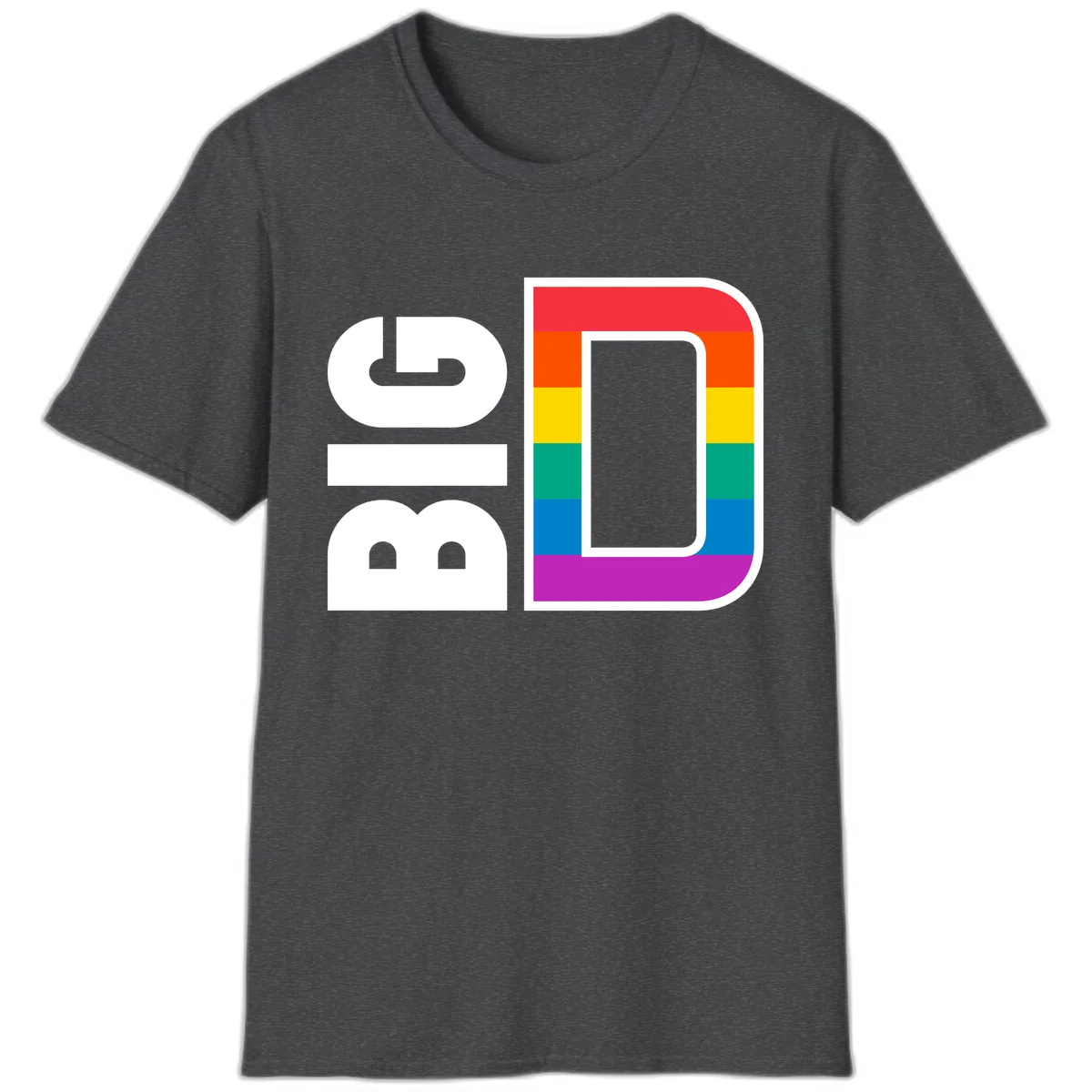 Rainbow Pride Flag Design T-Shirt in Dark Heather