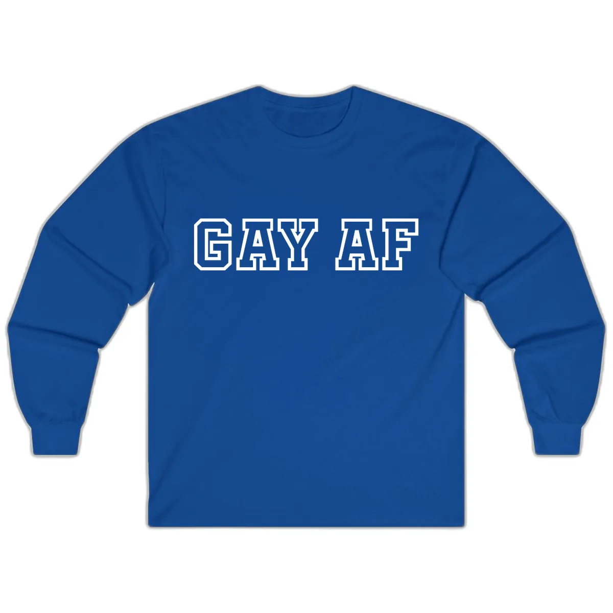 Gay AF Pride Statement Long Sleeve in Royal