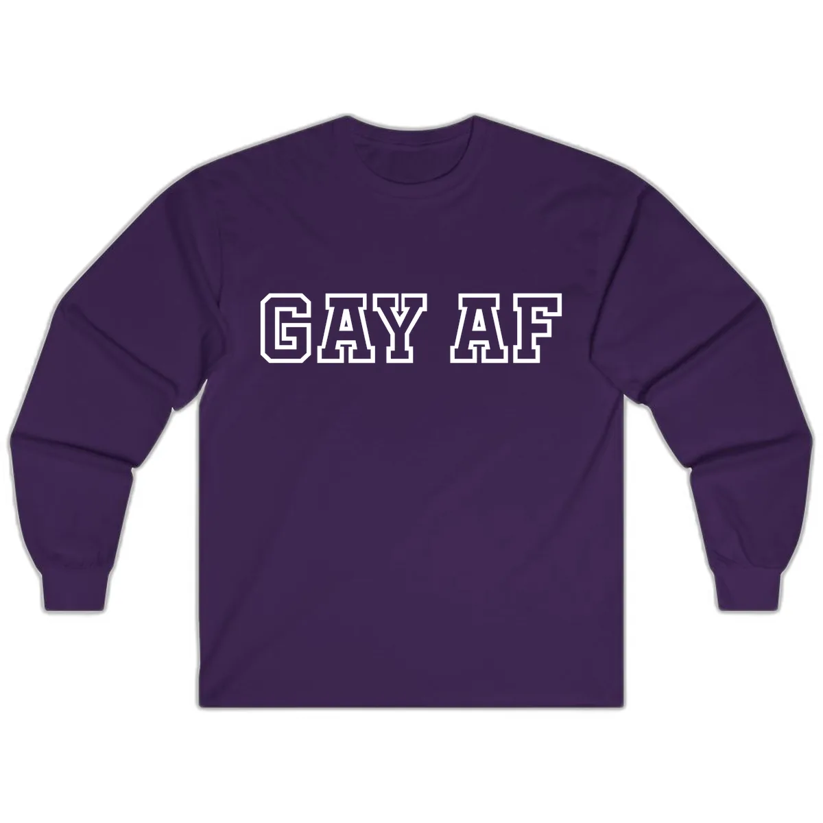 Gay AF Pride Statement Long Sleeve in Purple