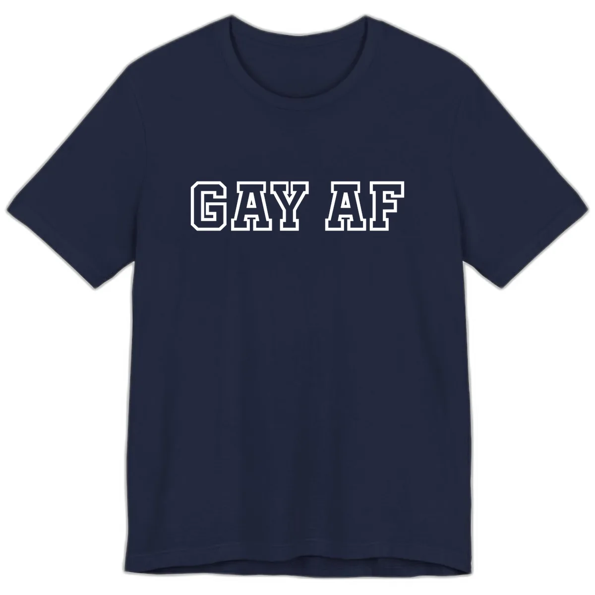 Gay AF Pride Statement Premium T-Shirt in Navy