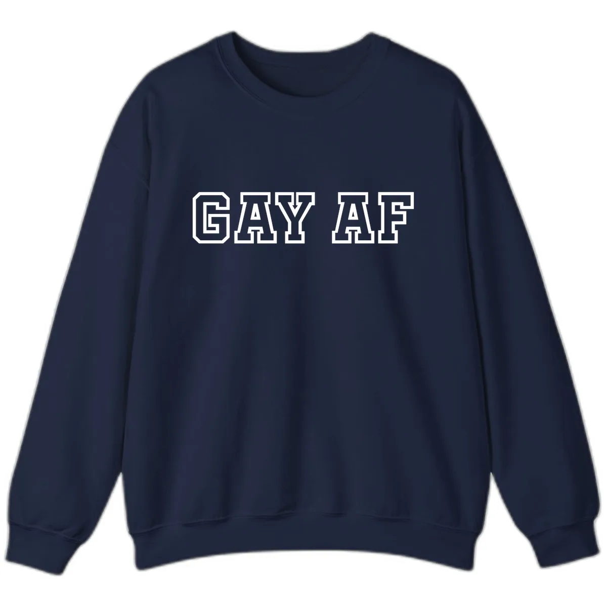 Gay AF Pride Statement Sweatshirt in Navy