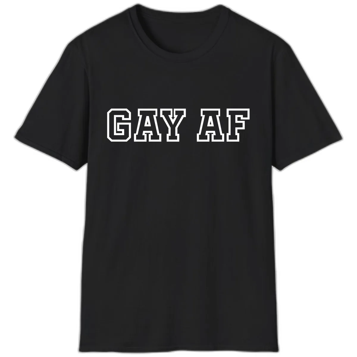 Gay AF Pride Statement T-Shirt in Black