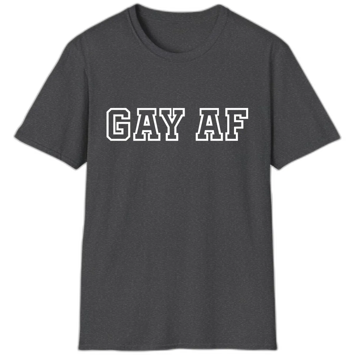Gay AF Pride Statement T-Shirt in Dark Heather