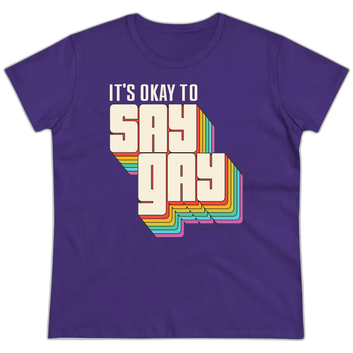 It's Okay To Sigh Out Loud Ladies Tee in Purple