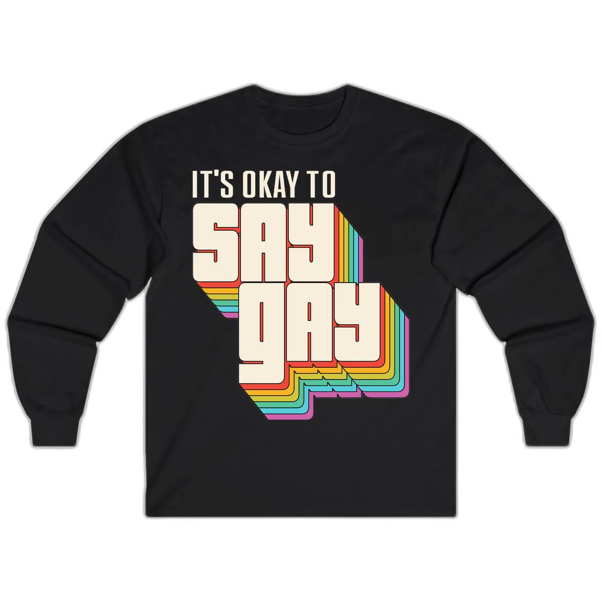 It's Okay To Sigh Out Loud Long Sleeve in Black