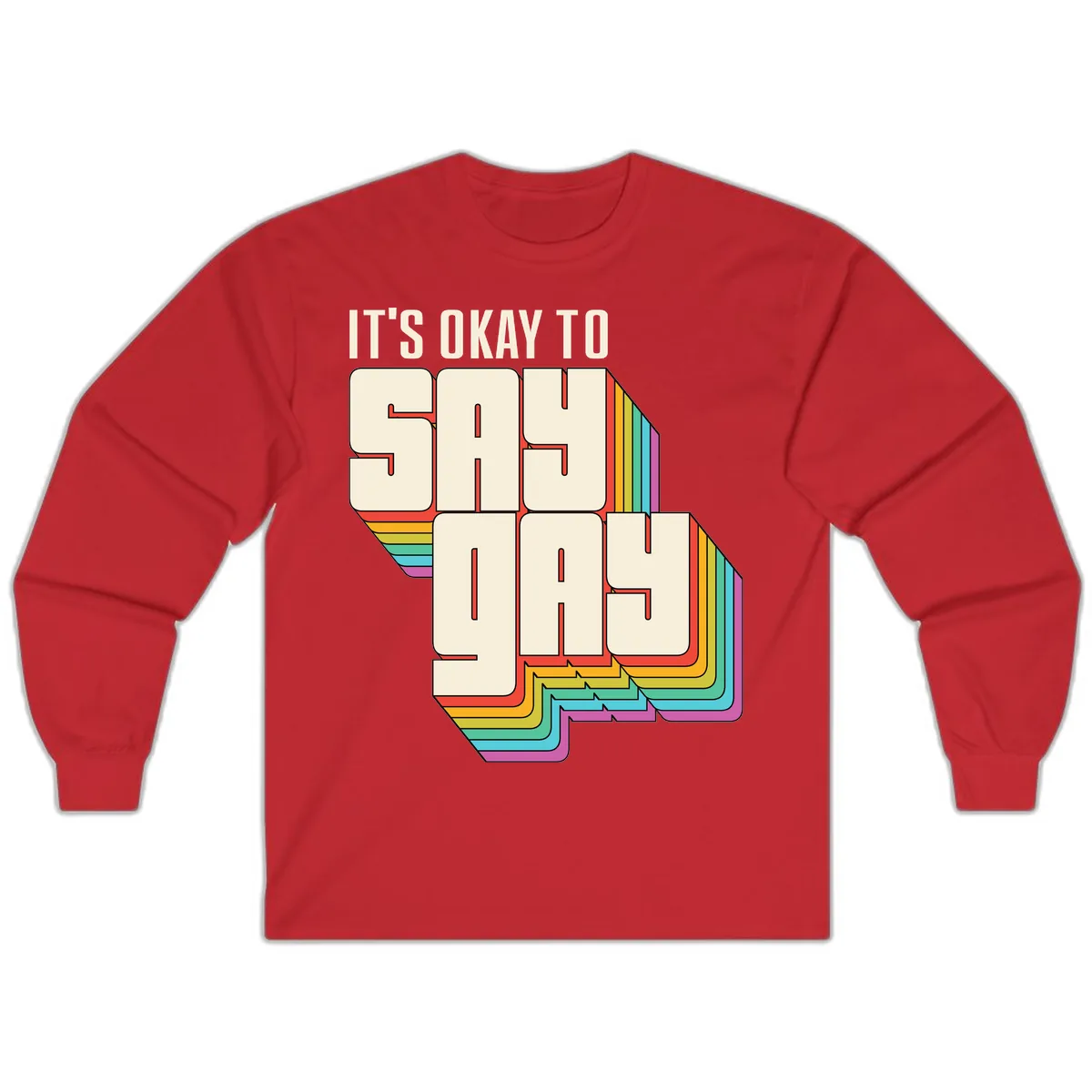 It's Okay To Sigh Out Loud Long Sleeve in Red
