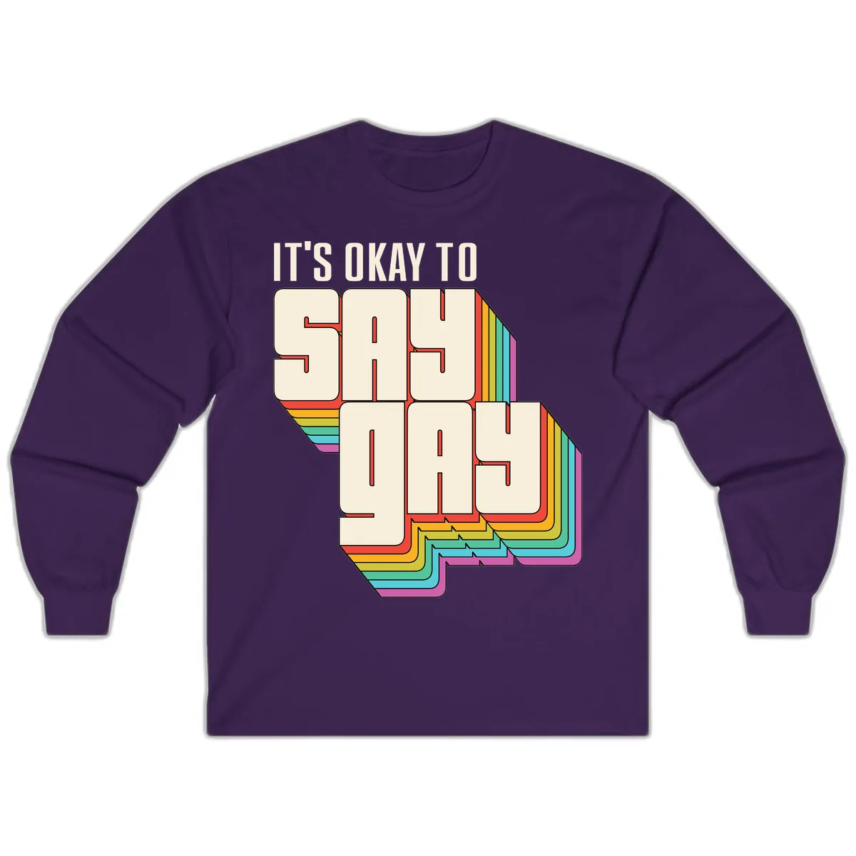 It's Okay To Sigh Out Loud Long Sleeve in Purple
