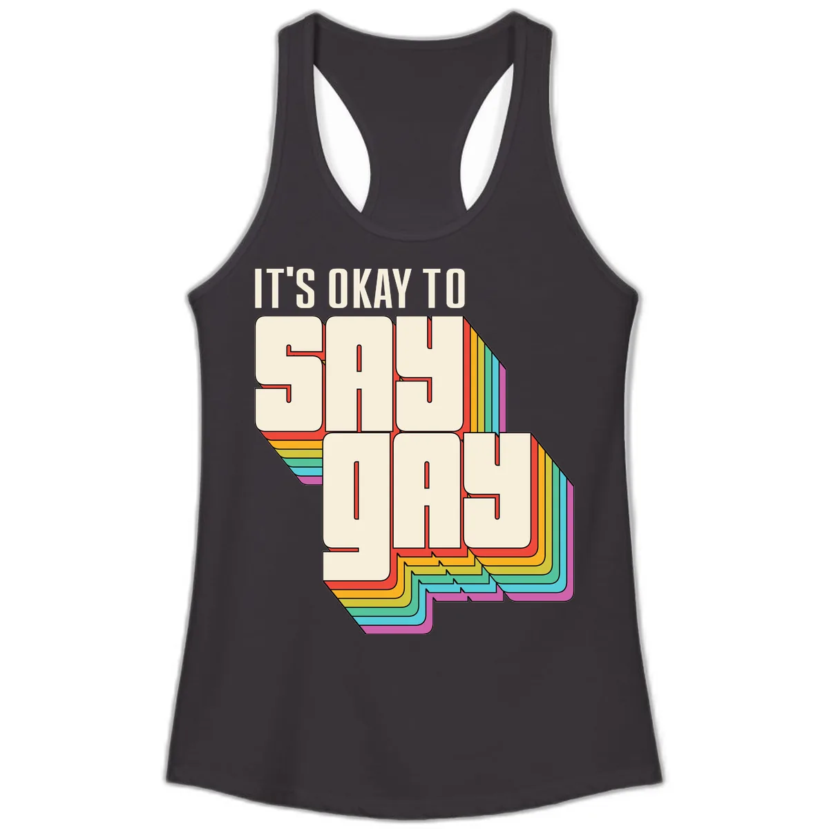 It's Okay To Sigh Out Loud Ladies Tank in Black