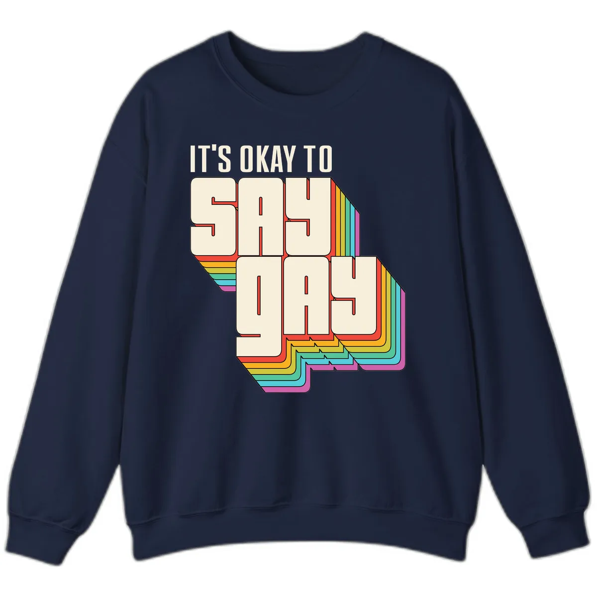 It's Okay To Sigh Out Loud Sweatshirt in Navy