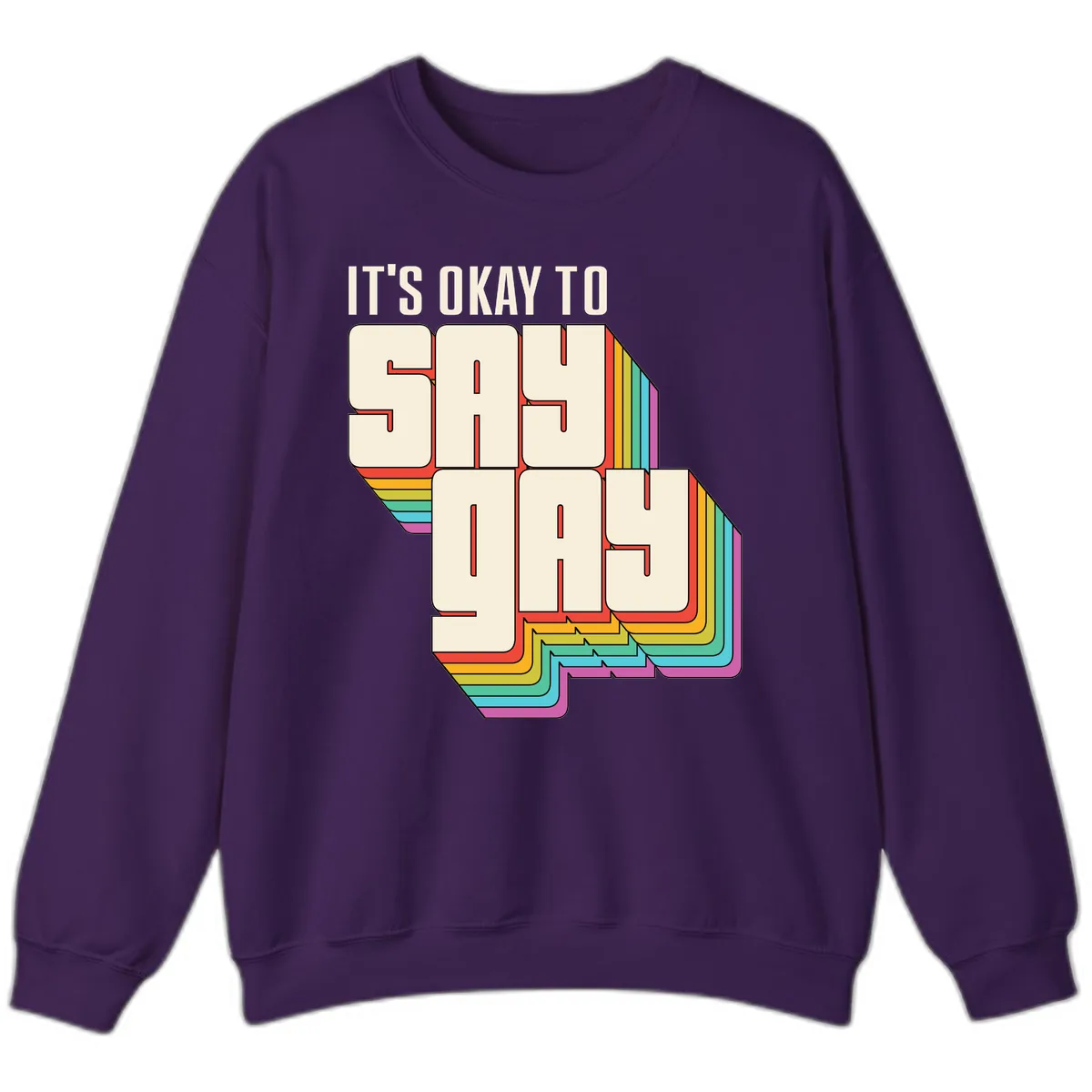It's Okay To Sigh Out Loud Sweatshirt in Purple