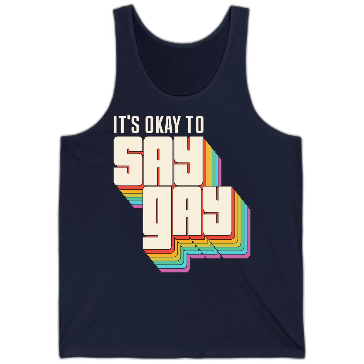 It's Okay To Sigh Out Loud Tank in Navy