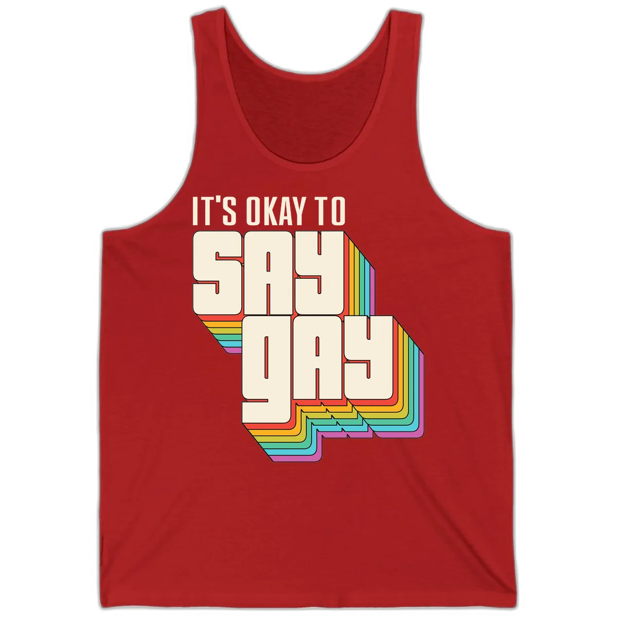 It's Okay To Sigh Out Loud Tank in Red