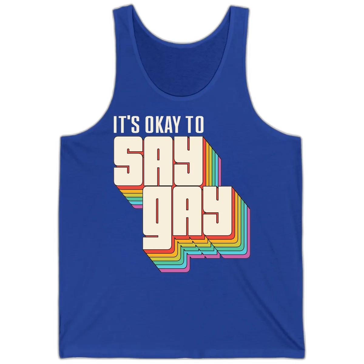 It's Okay To Sigh Out Loud Tank in True Royal