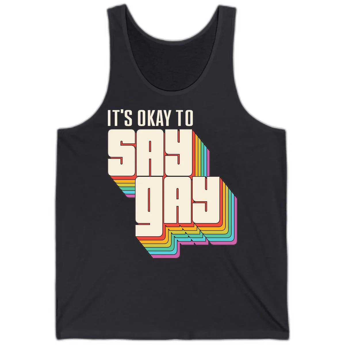 It's Okay To Sigh Out Loud Tank in Dark Grey