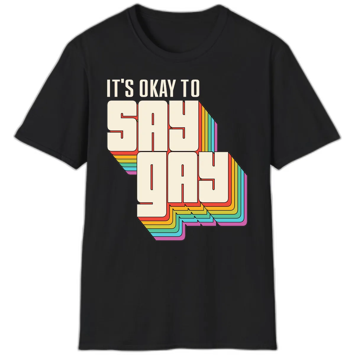 It's Okay To Sigh Out Loud T-Shirt in Black
