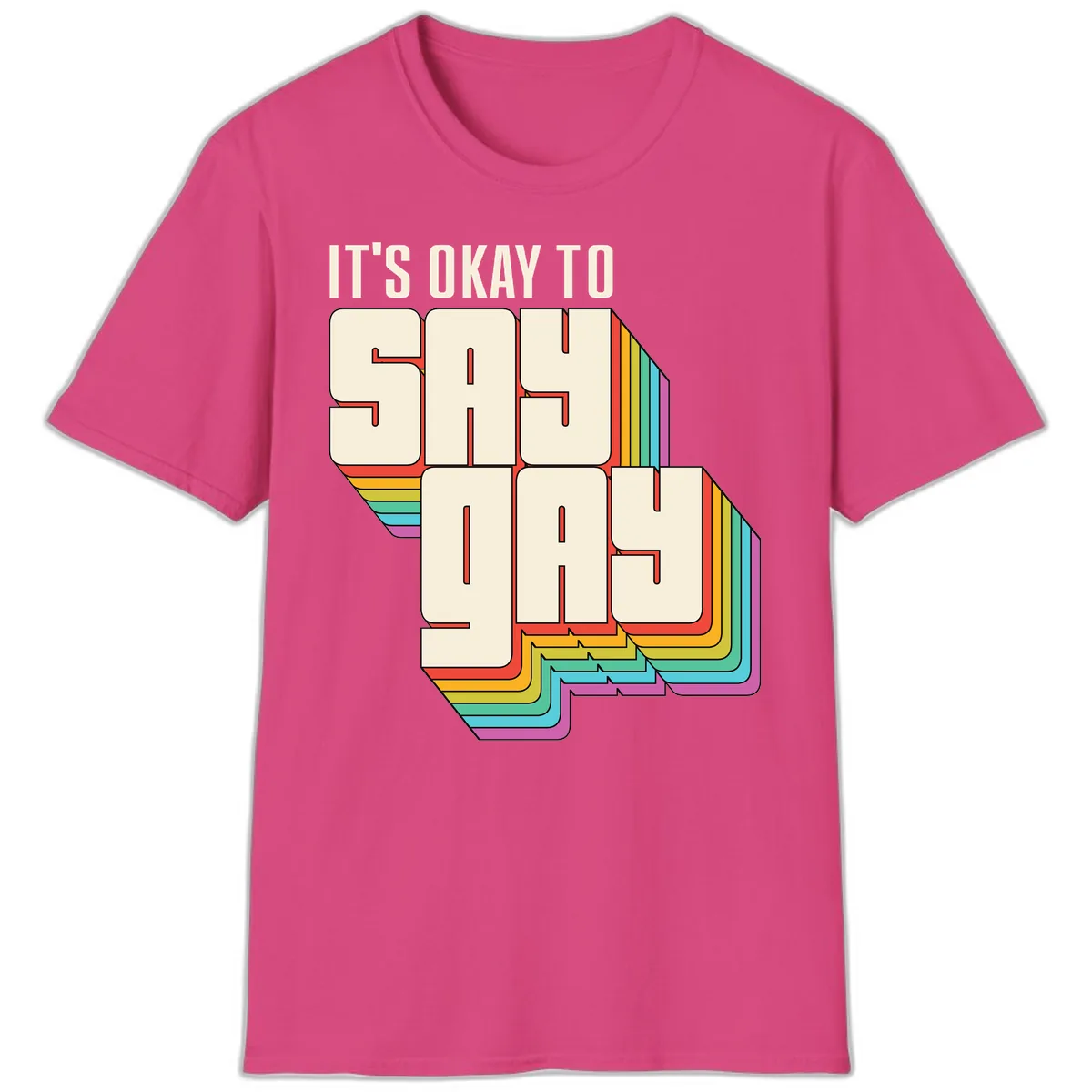 It's Okay To Sigh Out Loud T-Shirt in Heliconia