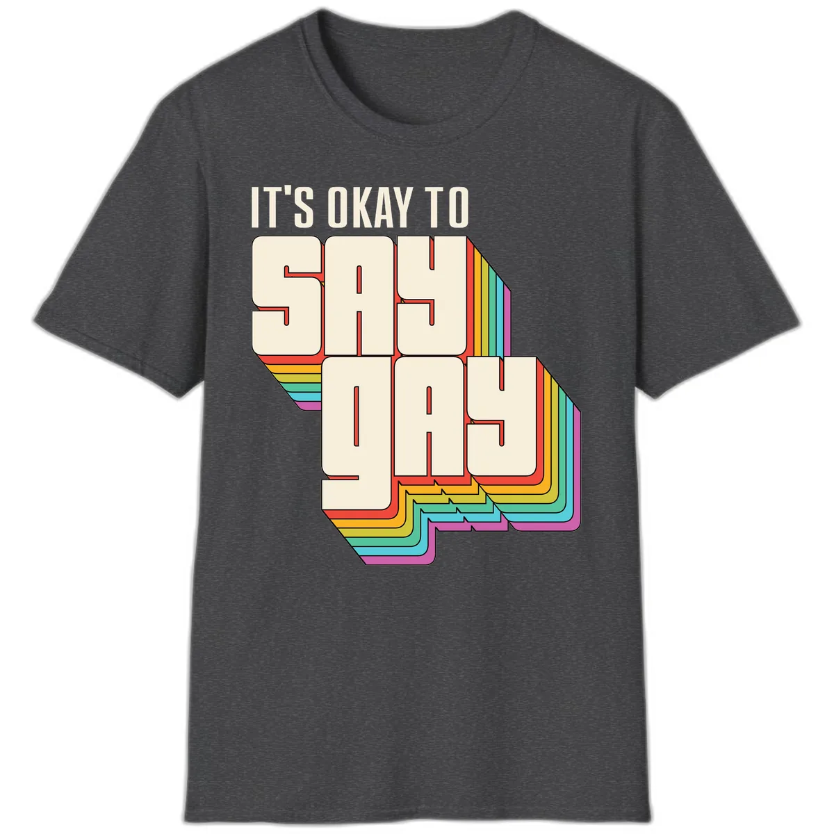 It's Okay To Sigh Out Loud T-Shirt in Dark Heather