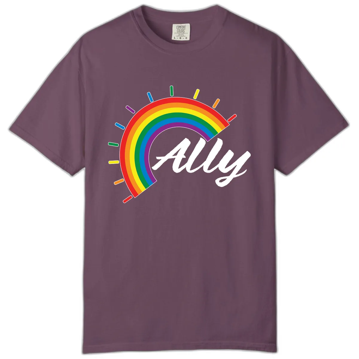 All Pride Rainbow Design Comfort Color in Berry