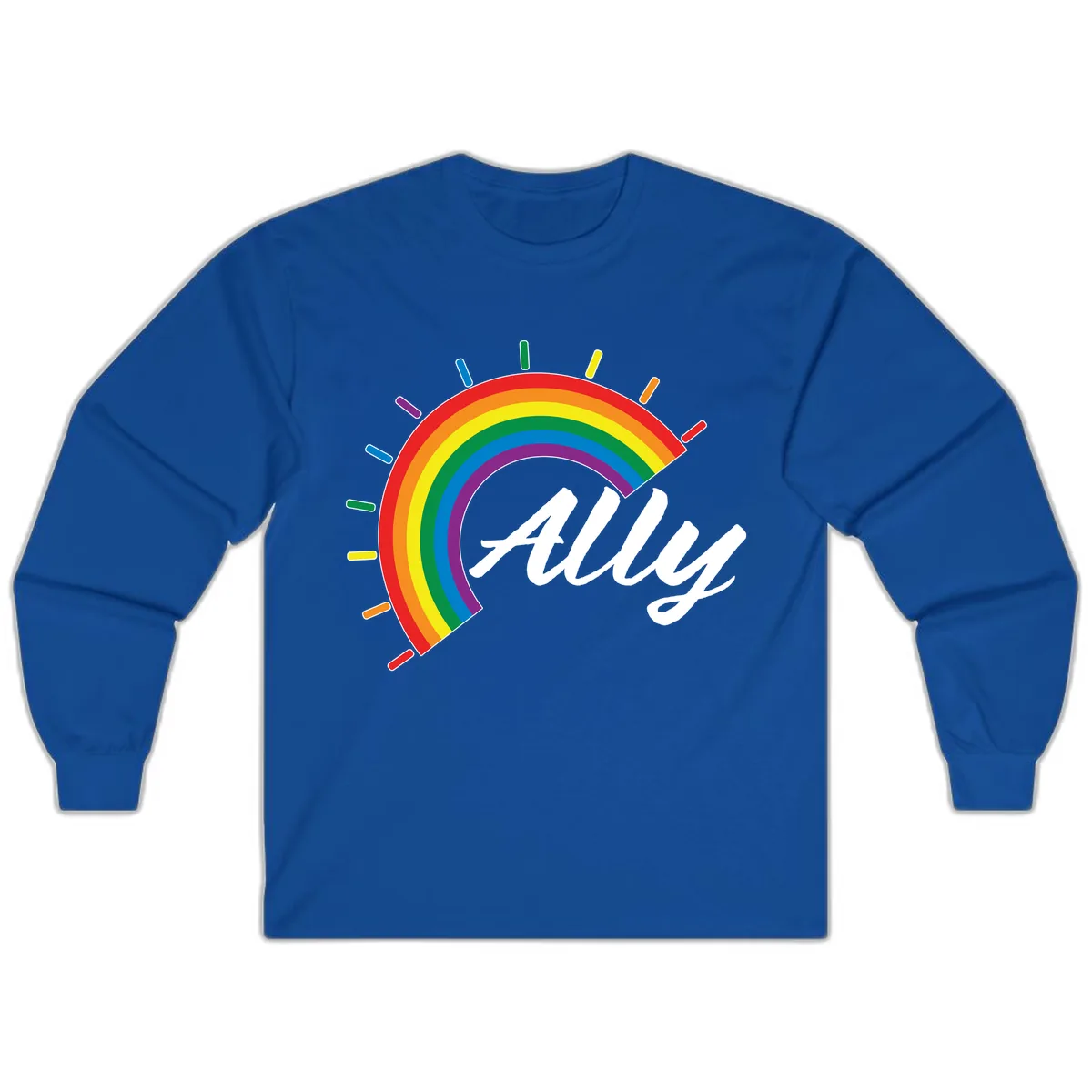 All Pride Rainbow Design Long Sleeve in Royal