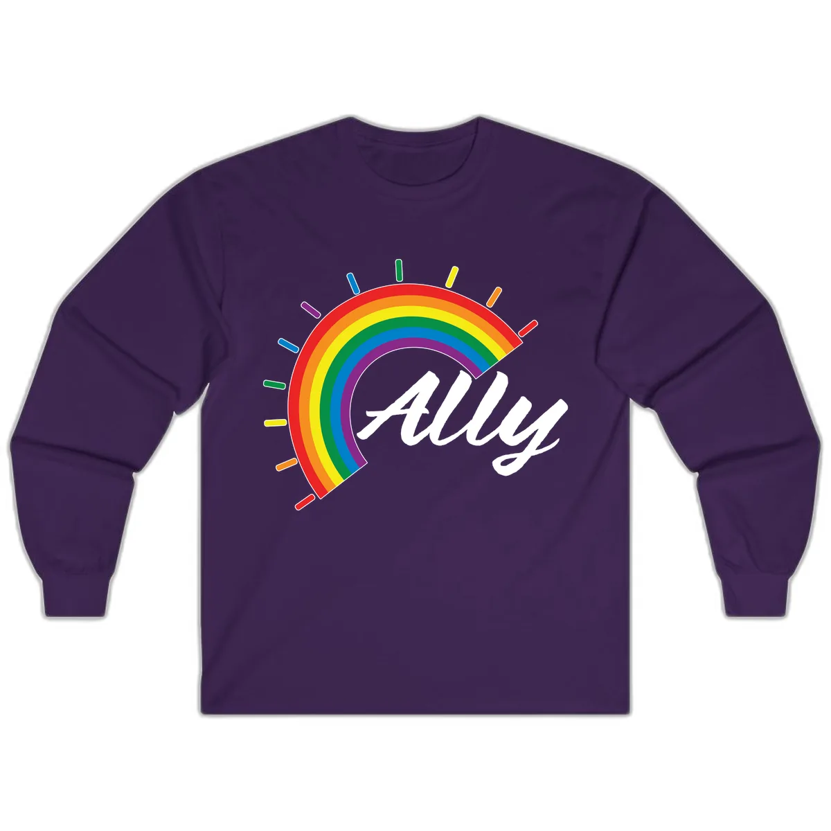 All Pride Rainbow Design Long Sleeve in Purple