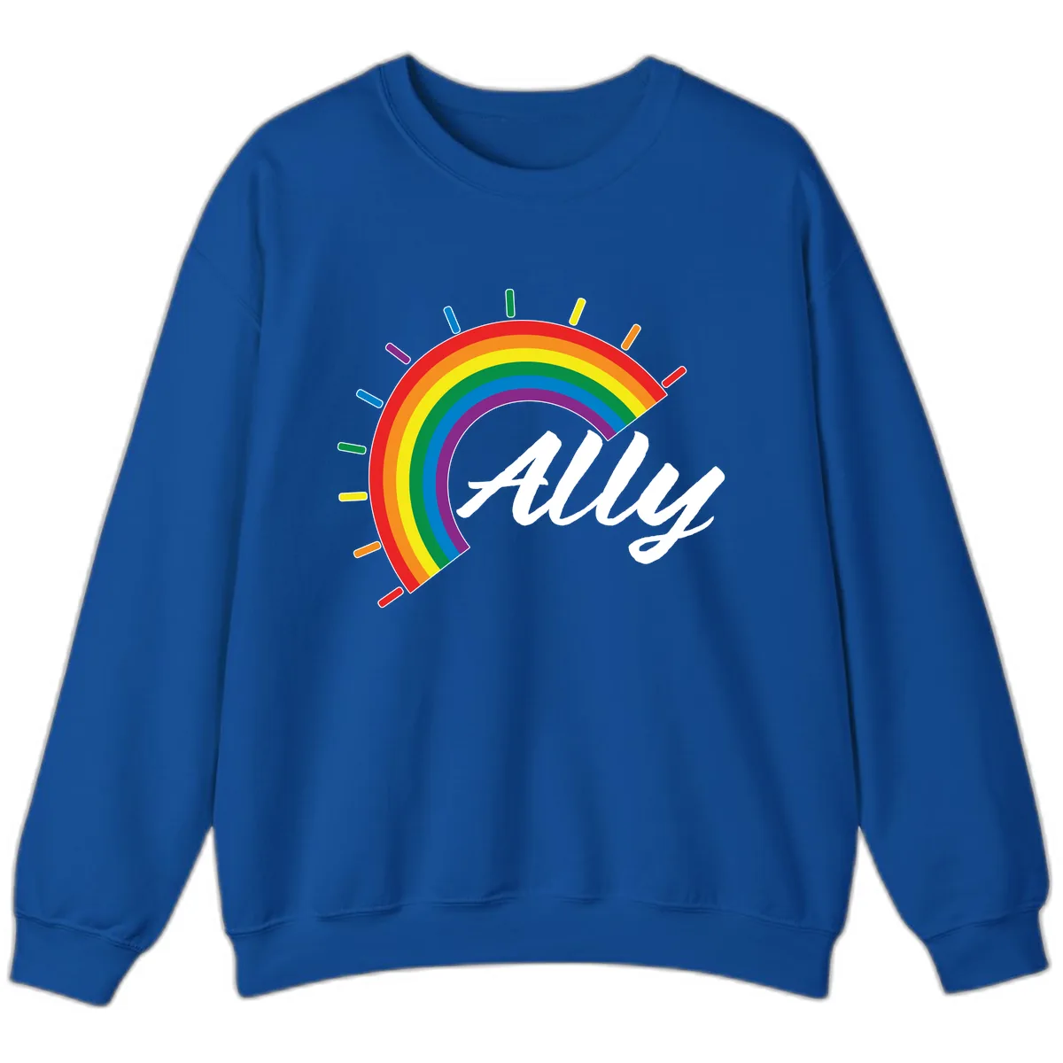 All Pride Rainbow Design Sweatshirt in Royal